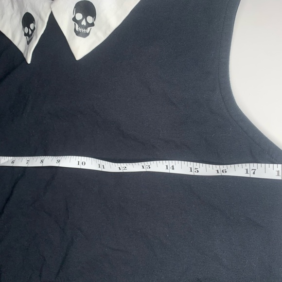 Hot Topic White Skull Gothic Punk Collar Crop Top New With Tags - Picture 6 of 12